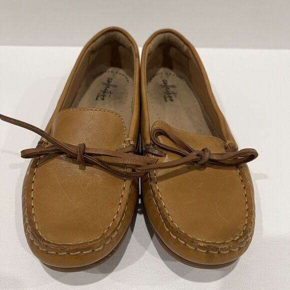 Clarks Collection Moccasins Size 7 Tan Dameo Swing Leather Driving Loafer - Picture 4 of 12